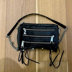Rebecca Minkoff black leather cross body bag